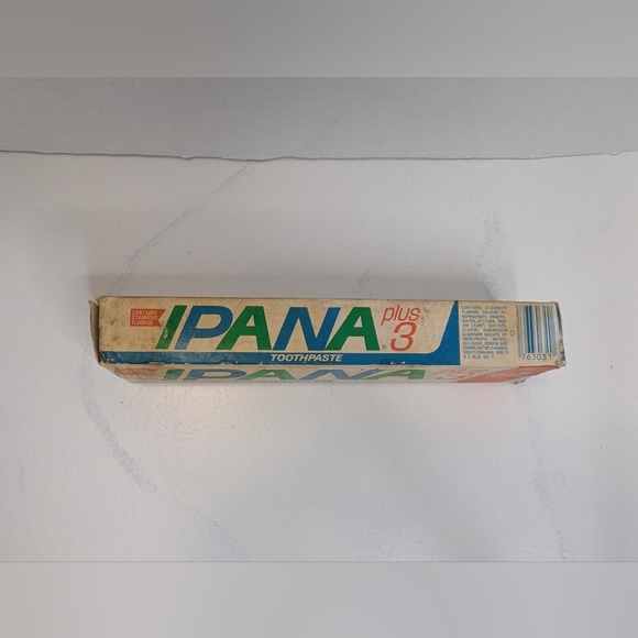 Vintage Ipana Plus 3 Toothpaste Regular Flavor Net Wt 7 Oz Collectible NOS - Picture 3 of 9